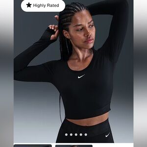 Nike Pro Dri-Fit Long Sleeve Crop Top, XS